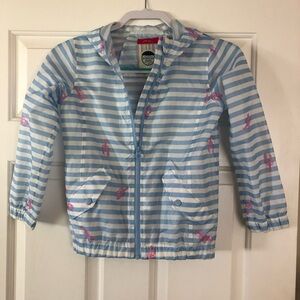 Girls Joules The Trusted Right As Rain Collection Raincoat Jacket Sz 7-8 Lt Blue